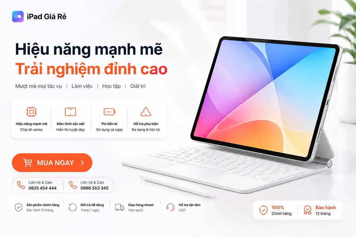 iPad Store — iPad hiệu năng mạnh mẽ, hàng chính hãng, bảo hành 3-12 tháng, giao toàn quốc, trả góp 0%
